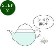 STEP02 3〜5分蒸らす