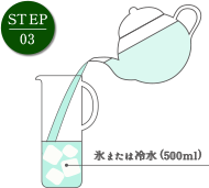 STEP03 氷または冷水（500ml）